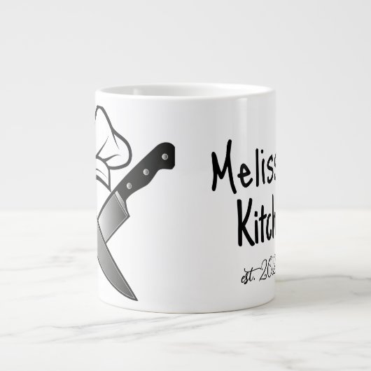 Koch Messfe und Hat Mit Monogramm Kaffee-Tasse Jumbo-Tasse (Vorderseite)