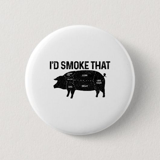 Koch Metzger Grillen, dass ich das Schwein Schwein Button (Vorderseite)