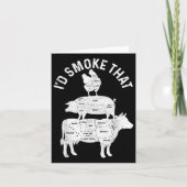 Koch Metzger Grillen Id rauchen, dass Schweineflei Karte (Vorderseite)