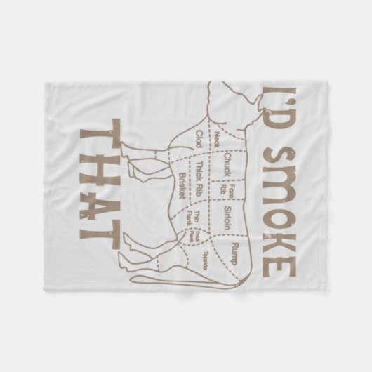 Koch Metzger kochen Grillen id Rauch, dass Kuhflei Fleecedecke (Vorderseite (Horizontal))