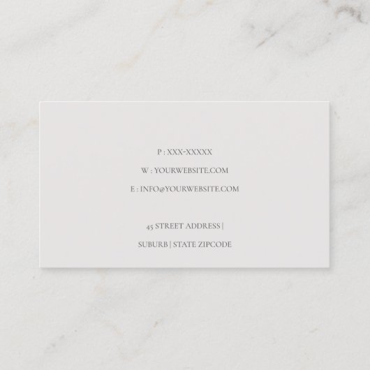 Koch mit blütenfarbenem Holzblasenblau Visitenkarte (Rückseite)