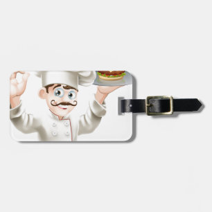 Koch mit Burger Gepäckanhänger