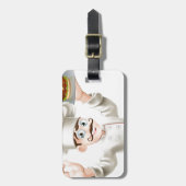 Koch mit Burger Gepäckanhänger (Vorderseite vertikal)