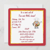 Koch mit Cheeseburger Einladung (Rückseite)