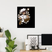 Koch mit Comic Poster (Heimbüro)