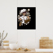 Koch mit Comic Poster (Küche)