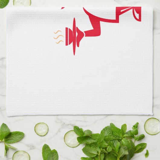 Koch mit einer Schüssel Suppe Geschirrtuch (Gefaltet)