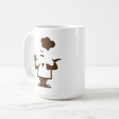 Koch mit einer Schüssel Suppe Kaffeetasse (Vorderseite Links)