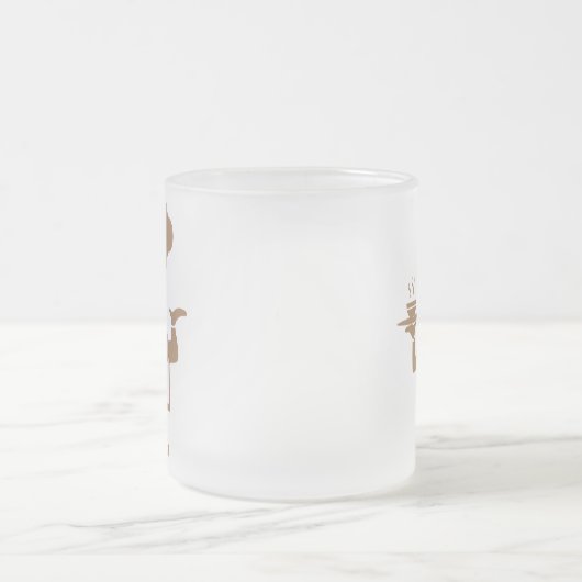 Koch mit einer Schüssel Suppe Mattglastasse (Mittel)