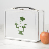 Koch mit einer Schüssel Suppe Metall Brotdose (Beispiel)