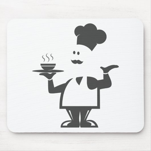 Koch mit einer Schüssel Suppe Mousepad (Vorne)