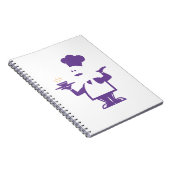 Koch mit einer Schüssel Suppe Notizblock (Rechte Seite)