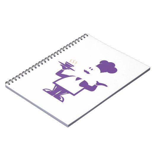 Koch mit einer Schüssel Suppe Notizblock (Linke Seite)