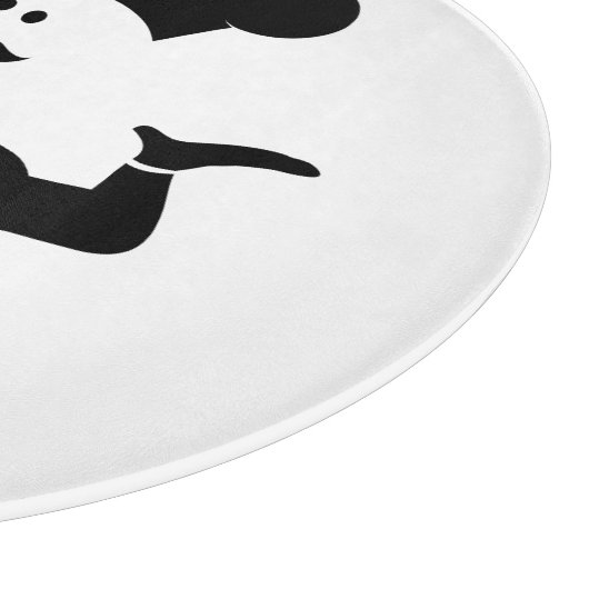 Koch mit einer Schüssel Suppe Schneidebrett (Ecke)