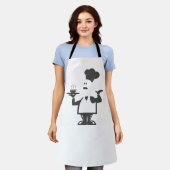 Koch mit einer Schüssel Suppe Schürze (Getragen)