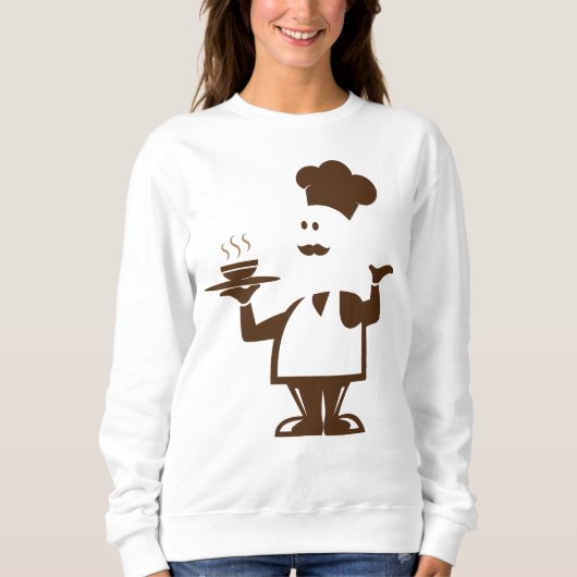 Koch mit einer Schüssel Suppe Sweatshirt (Vorderseite)