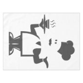 Koch mit einer Schüssel Suppe Tischdecke (Vorderseite (Horizontal))