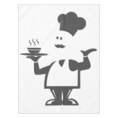 Koch mit einer Schüssel Suppe Tischdecke (Vorderseite)