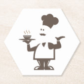Koch mit einer Schüssel Suppe Untersetzer (Vorderseite)