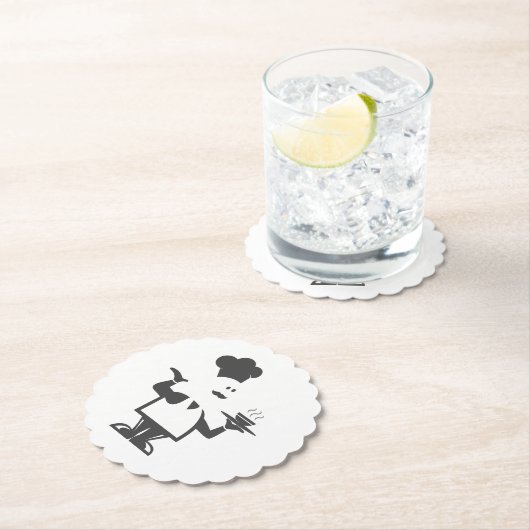 Koch mit einer Schüssel Suppe Untersetzer (Vor Ort)