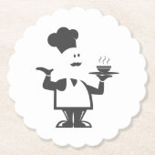 Koch mit einer Schüssel Suppe Untersetzer (Vorderseite)