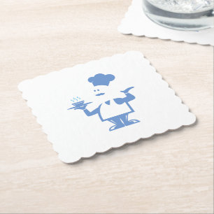 Koch mit einer Schüssel Suppe Untersetzer