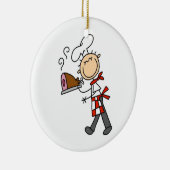 Koch mit gebackenem Schinken Keramikornament (Rechts)