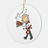 Koch mit gebackenem Schinken Keramikornament (Links)