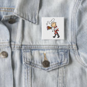 Koch mit gebackenen Schinken-T-Shirts und Button (Beispiel)
