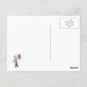 Koch mit Geburtstagskuchen Postkarte (Rückseite)