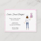 Koch mit Hochzeitstorte Visitenkarte (Vorderseite)