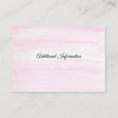 Koch mit Hochzeitstorte Visitenkarte (Rückseite)