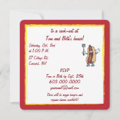 Koch mit Hot Dog Einladung (Rückseite)