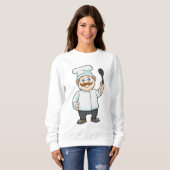 Koch mit Koch Hut & Soup Löffel Sweatshirt (Vorne ganz)