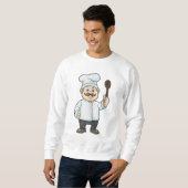 Koch mit Koch Hut & Soup Löffel Sweatshirt (Vorne ganz)