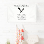 Koch mit Kochecke und Name des Restaurants Banner (Insitu)