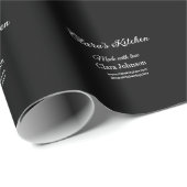 Koch mit Kochecke und Name des Restaurants Geschenkpapier (Rolleneckpunkt)
