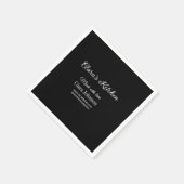 Koch mit Kochecke und Name des Restaurants Serviette (Ecke)