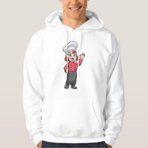 Koch mit Kochen Schürze Hoodie