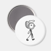Koch mit Löffel Magnet (Vorderseite/Rückseite)