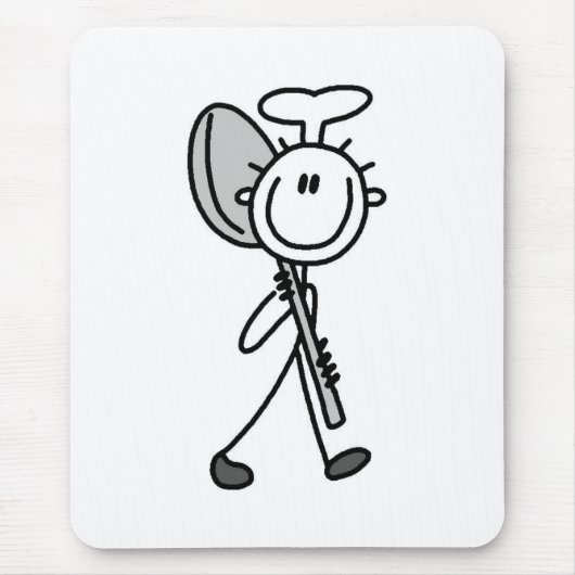 Koch mit Löffel Mousepad (Vorne)