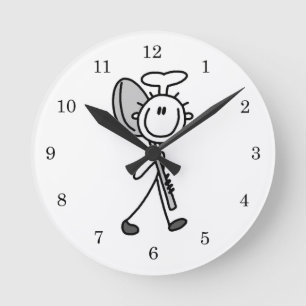 Koch Mit Löffel Runde Wanduhr