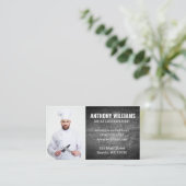 Koch mit Messern Visitenkarte (Stehend Vorderseite)