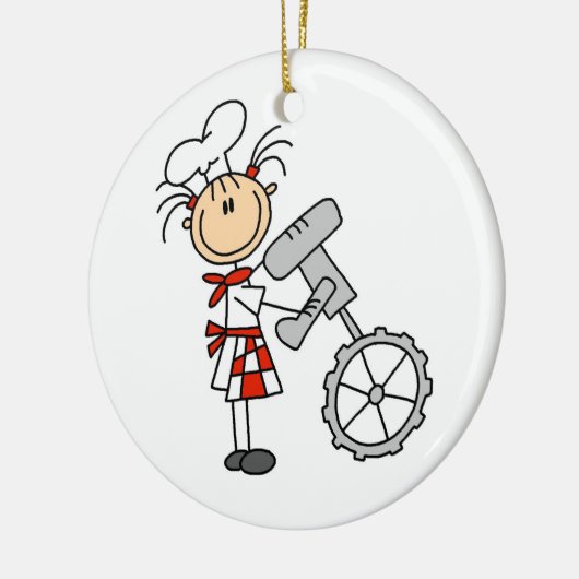 Koch mit Mixer Keramikornament (Links)