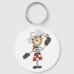 Koch mit Oven Mitten Schlüsselanhänger