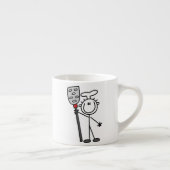 Koch mit Pfanne Espressotasse (Rechts)