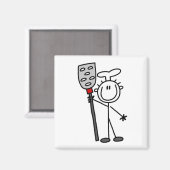 Koch mit Pfanne Magnet (Vorderseite/Rückseite)