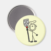 Koch mit Pfanne Magnet (Vorderseite/Rückseite)