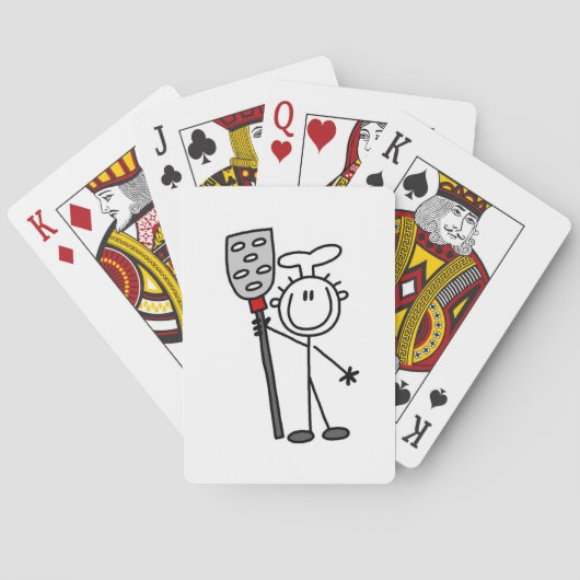 Koch mit Pfanne Spielkarten (Rückseite)