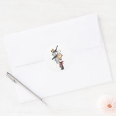 Koch mit Pots und Pans-Aufklebern Runder Aufkleber (Umschlag)